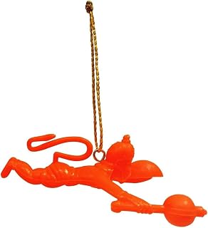 Generic Click2Get Orange Flying Lord Hanuman Ji Idol Car Mirror Hanging | Wall and Door Hanging | Hanging Idol for Car Mirror Hangings Home Office Decor (Pack of 1)
