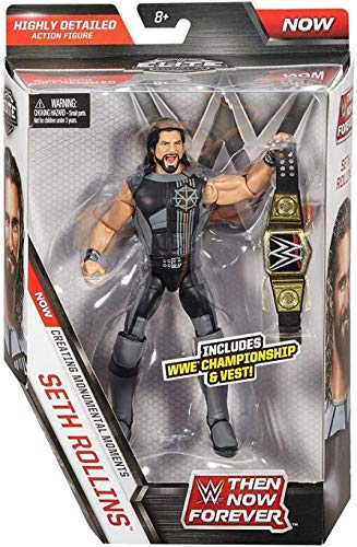 WWE Elite Collection Then Now Forever Seth Rollins Action Figure (with WWE Championship Belt)