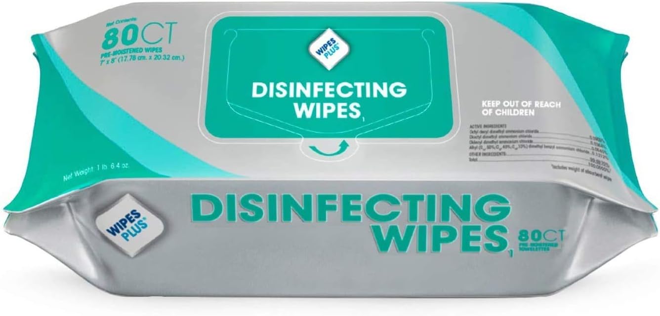 Disinfecting Wipes – Industrial Strength Sanitizing Wipes – Pack of 80 Disinfectant Wipes – Made in the USA