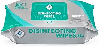 WipesPlus Disinfecting Wipes - Industrial Strength Sanitizing Wipes - Pack of 80 Disinfectant Wipes - Made in the USA