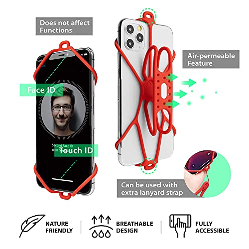 【Bone】Running Armband Gym Running Jogging Workouts Arm Band For Iphone 12, 11, X, Xs, 8, 7, 6, 6S, Ipod, Samsung Galaxy S9, S8, S7, S6, S5 Arm Phone Holder With Adjustable Strap (Run Tie Handheld-Red) #TOP3