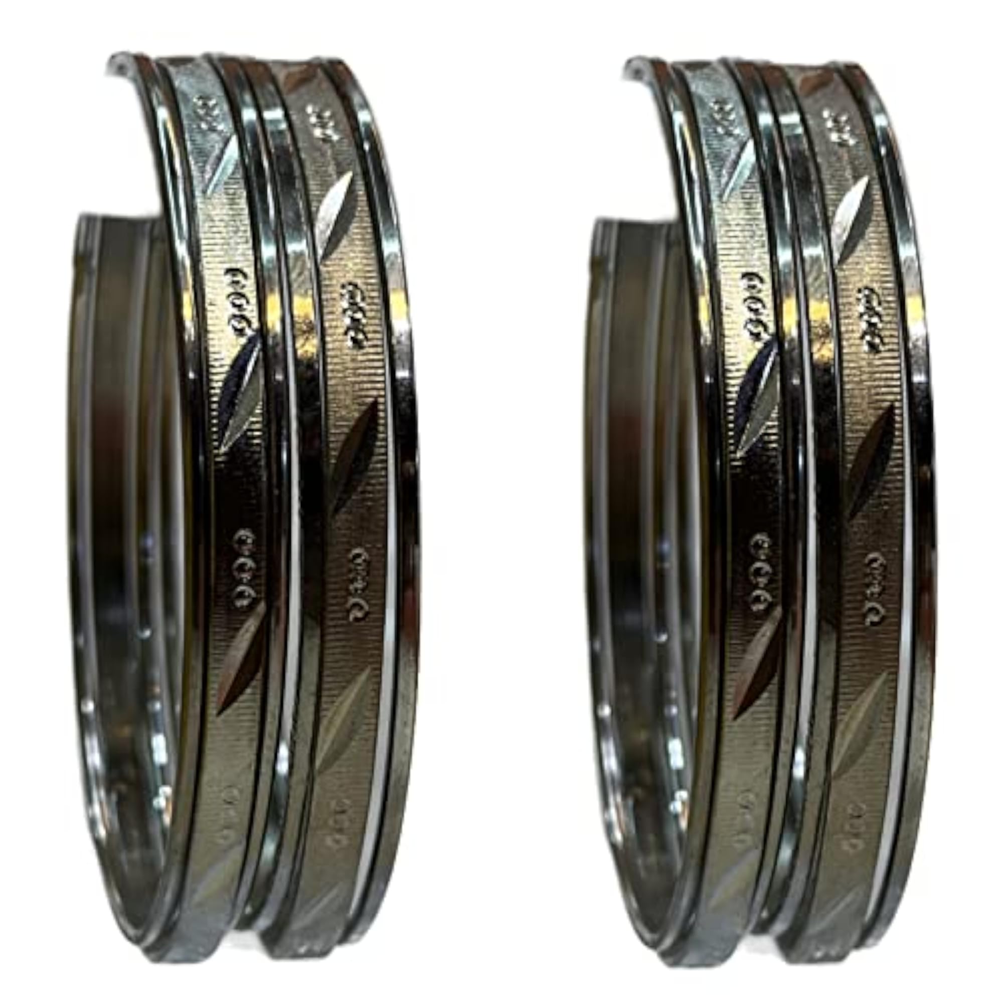 Adorebla Oxidised Metal Bangles Set (2.80 Large)