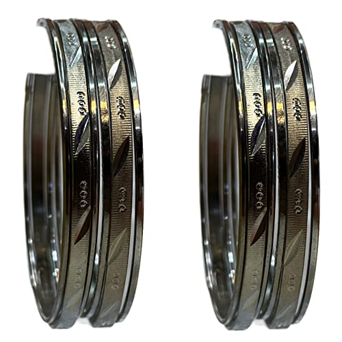 Adorebla Oxidised Metal Bangles Set (2.80 Large)