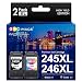 GPC Image Manufactured Ink Cartridge Replacement for Canon PG-245XL CL-246XL PG-243 CL-244 Ink Cartridge 245 and 246 to use with Pixma MX492 MX490 MG2420 MG2522 MG2920 TS3320 (1 Black,1 Tri-Color)
