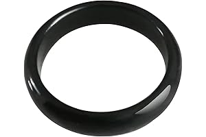 Undyed Chinese Natural Green Jade Rings for Women Size 8