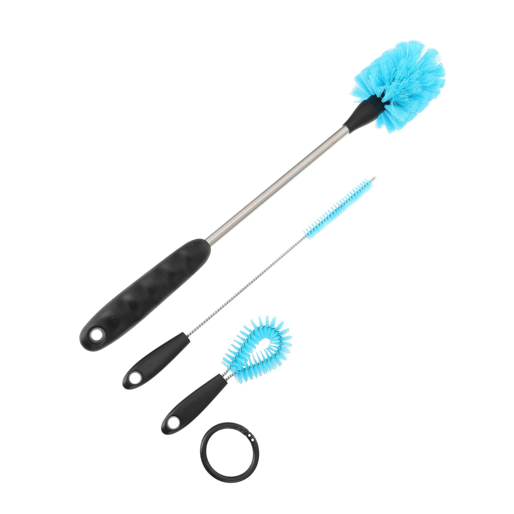 KOMBIUDA 3pcs Cleaning Brush Long Handle Water Bottle Brush to Clean Water Bottles Cleaner Water Bottle Brush Handle Bottle Multi Purpose Cleaner Cup Brush Stainless Steel Blue