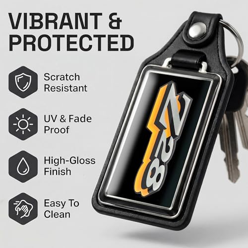 Image of Brotherhood Car Key Chain for Camaro - Classic Models Keychain for Men and Women Gift Key Ring - Orange Gold - 1978 Z28