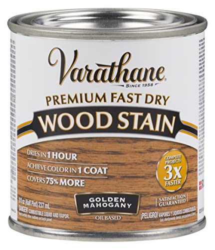 Rust-Oleum Varathane Premium Fast Dry Wood Stain for Interior Wood Surface (236 ml | Color: Golden Mahogany | Oil-Based) (B011VTBEIK) Amazon Price History, Amazon Price Tracker