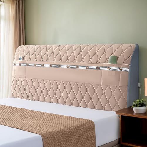 Funda de cabecera elástica, Protector Antipolvo para Camas King y Queen, Fácil de Instalar, Cómoda y Resistente,C,180CM