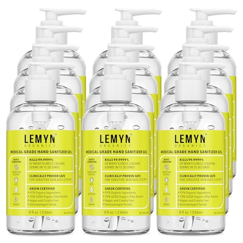 Image of Lemyn Organics Orange Aloe Moisturizing Hand Sanitizer Gel 8oz Pump