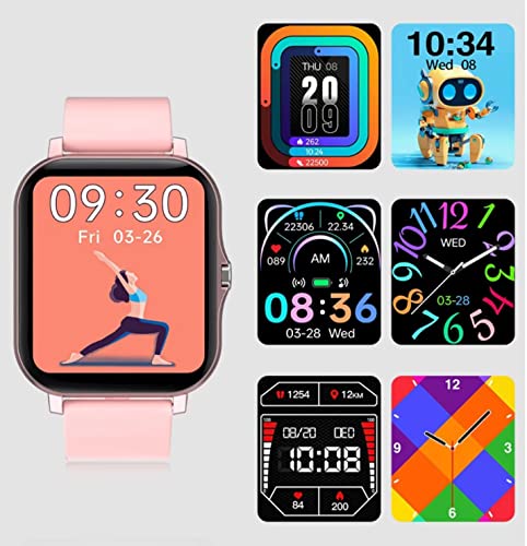 AIJICEAR Fitness Tracker Smart Watch for Android iOS Phones,Smart-Watches Fit Watch for Man Women,Sleep Heart Rate Blood Oxygen Weather Breath Training IP68 Waterproof 8 Sports 1.69Inch (Rose Gold) - Image 2