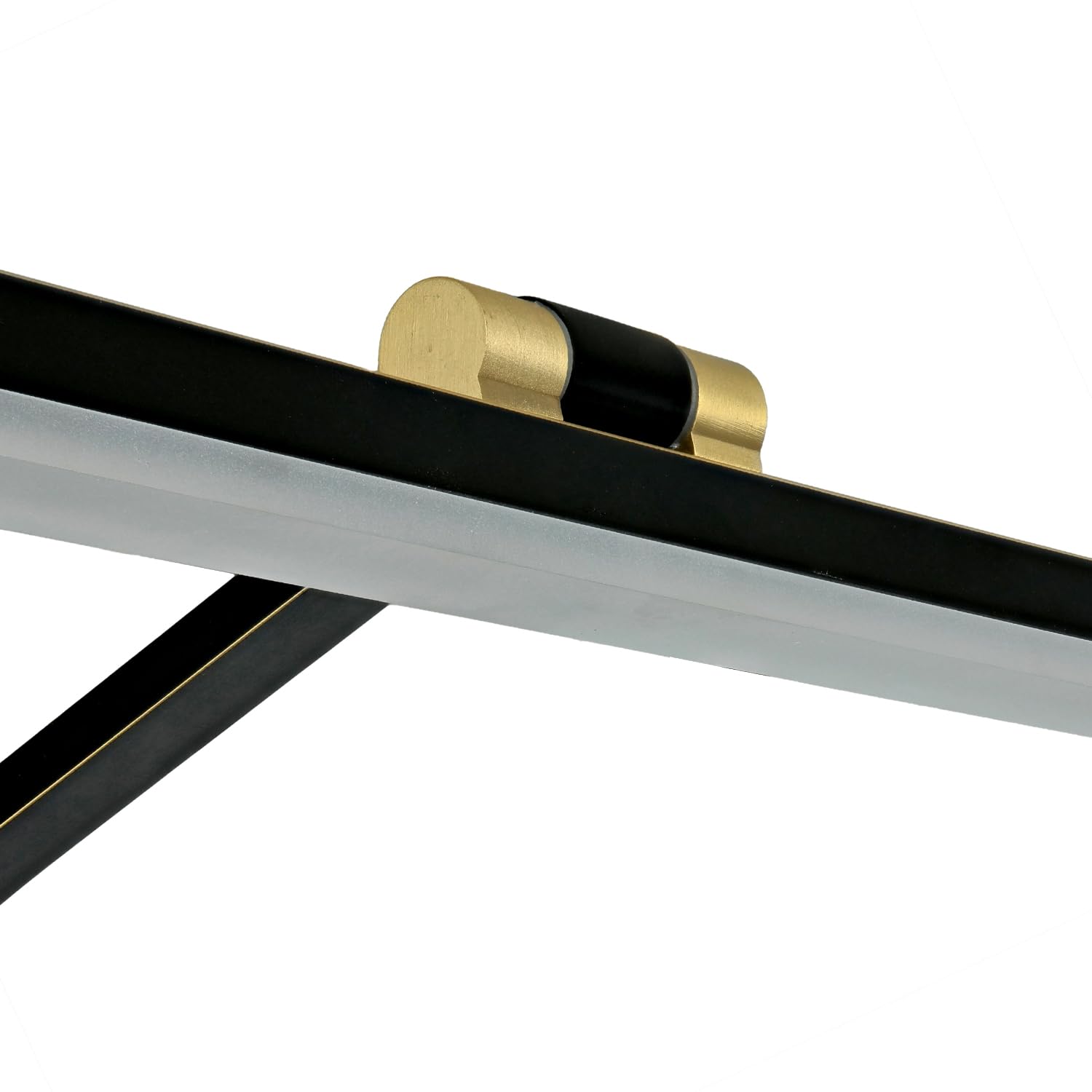 Lámpara cuadro LED grande 70 cm de largo en negro-oro antiguo 3000 K 963 lm regulable metal Art Nouveau lámpara cuadro salón