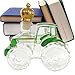 Tractor-shaped Whiskey Bottle,300ml 3D Tractor-shaped Whiskey Bottle,novelty Glass Whiskeys Decanter,Art Sculpture,creatives Car-themed Empty Bottles,all Wine Wine Container