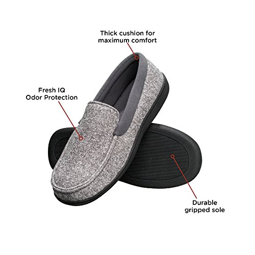 Hanes boys Comfortsoft Knit Venetian Indoor/Outdoor Moccasin Slipper, Grey, Small Little Kid US - image 7