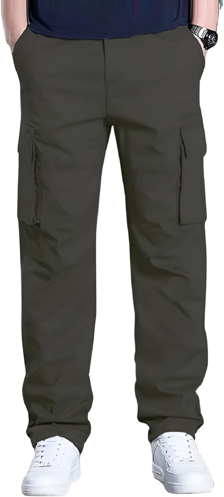 Men's Regular Fit Low Rise Cargos Trousers | Cargo Track Pant | Loose Fit | Regular Trouser Loose Fiting | Treck Pent with Multiple Pockets