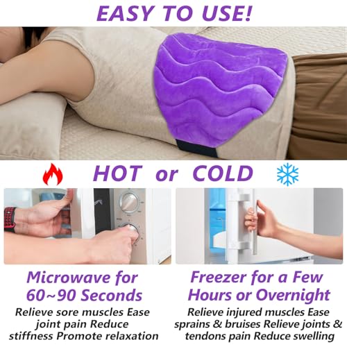 AiricePac Grande Almofada de Aquecimento de Micro-Ondas para Alívio de Dores Nas Costas, Envoltório