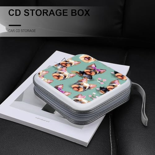 Rangement CD rigide pour 40 DVD Yorkshire floral maison - 5
