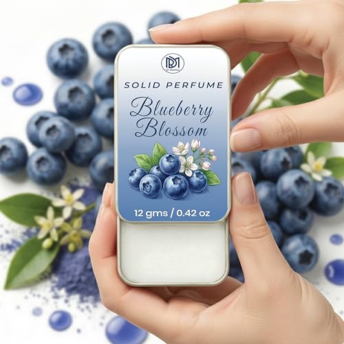 Image of Dr.Mashur Solid Perfume |blueberry blossom&Cool Epic Alcohol Free Wax Perfume Balm, Long Lasting | Pocket Tin 12g, Pack Of 2| Non Greasy Smooth Glide, Travel Friendly Unisex
