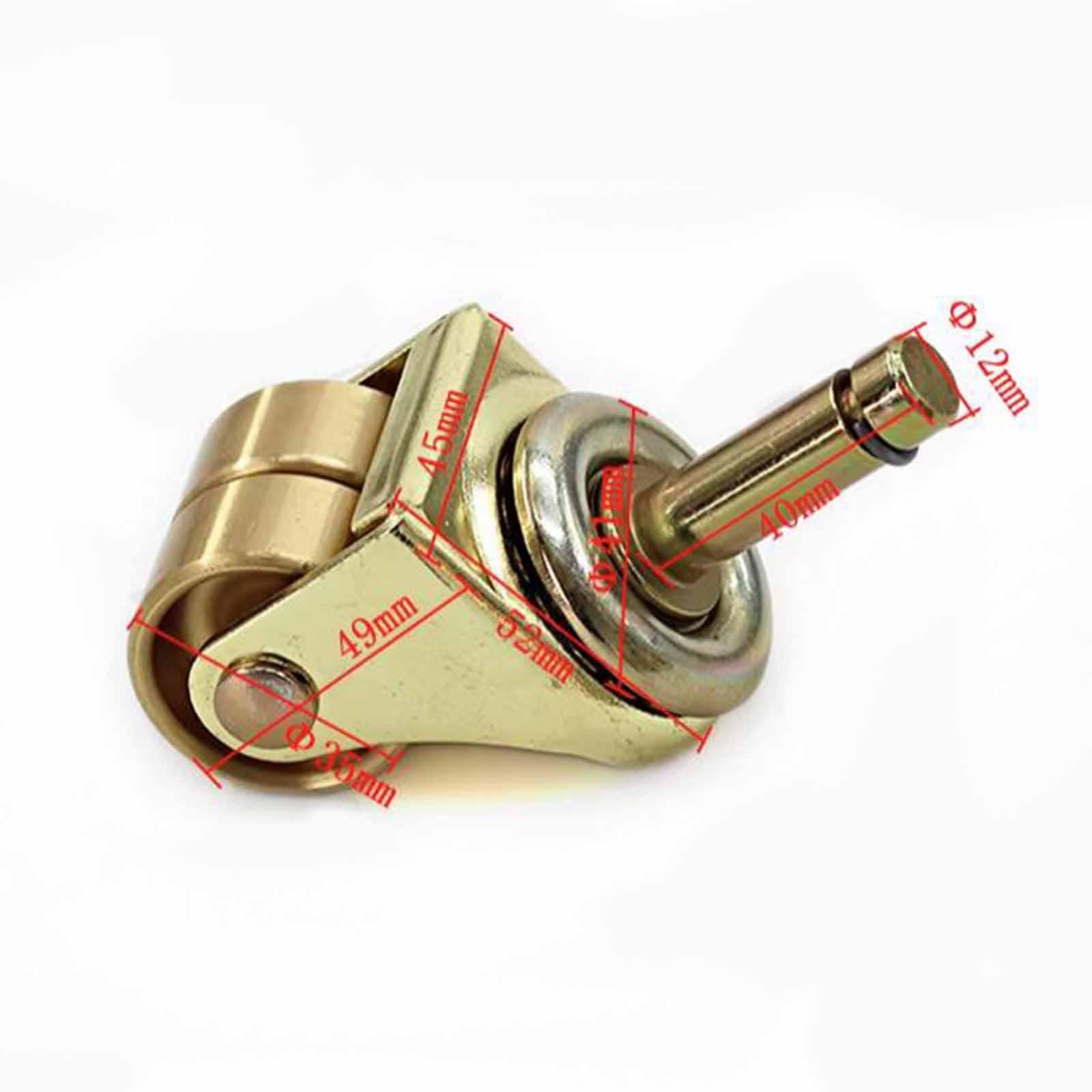 Set di 4 Ruote di Ricambio per Pianoforti Verticali, Facili Da Installare, in Ottone Resistente, Stile Antico, Style a