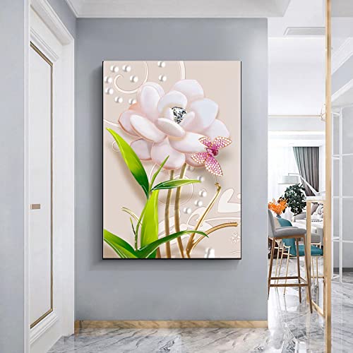 Art imprime sur toile de fleur abstraite 40x60cm pour décoration moderne haut de gamme