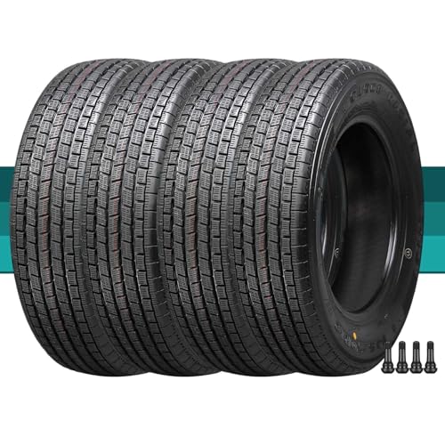 4PCS 145/70R12 Neumáticos Resistentes a Pinchazos y Explosiones, 69Q 250KPa, Neumáticos de Invierno, Banda Lateral Negra, for Vehículos Ligeros