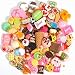 Plastic Slime Charms Mixed 60-Pack Food Cake Ice-Cream Chocolate Cookie Dessert Resin Flatback Slime Beads Making Supplies for DIY Crafts