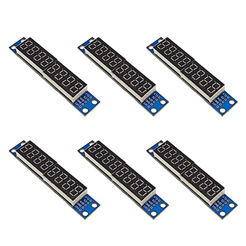 Haldzemo Max7219 8-Digit 7-Segment Digital 0.36" 8 Bits Red Led Display Tube Module For Arduino 51/Avr/Stm32 (6 Pcak) #TOP15