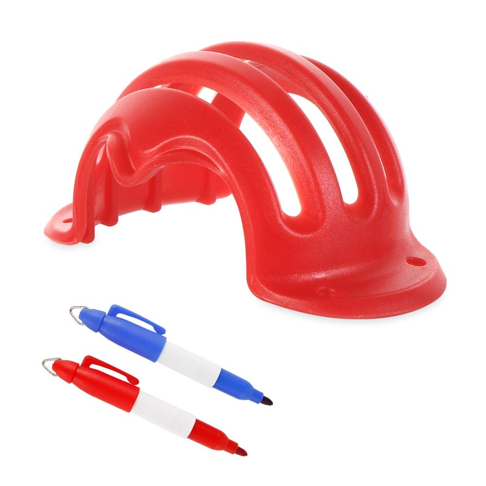 WSXCV Triple Track Golf Ball Line Marker Pen Template Alignment Marks Tool Putting Positioning Aids Outdoor Golf Training Accessories golf (Color : Red)