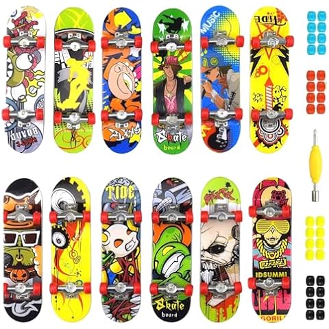 12 Pcs Mini Finger Skateboards Set Cover