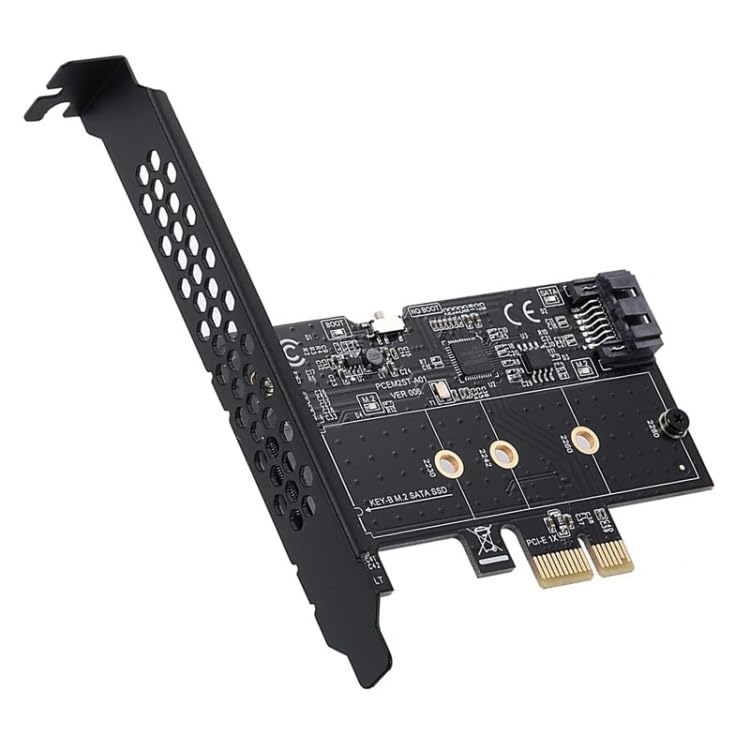 SHIHUI PCI-E to SATA3.0+M2 NGFF Expansion Card 6G Hard Disk Transfer Card
