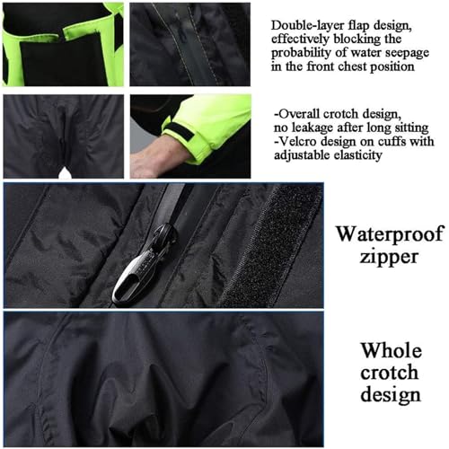 Traje impermeable reflectante para ciclismo de 2 piezas miniatura 4