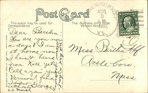 Miniatura 2 de House of Correction Rutland, Vermont VT Original Antique Postcard 1910