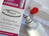 enuine filtro de Whirlpool, y se ajuste a todos los frigoríficos Whirlpool con el cartucho en la rejilla debajo de la puerta. Se proporciona un rendimiento mejorado sobre un filtro estándar, la eliminación de una gama más amplia de impurezas, tales como el cloro.