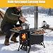 Imagen de GFTIME Estufa portátil para tienda de campaña con 5 chimeneas y patas plegables para camping