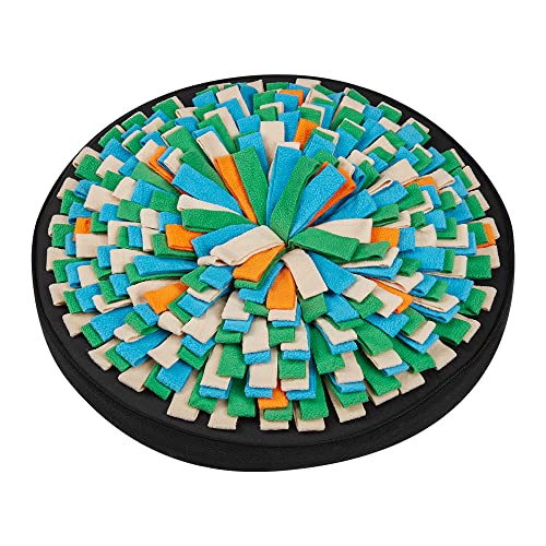 Gran forma redonda Snuffle mat para perros, mascota perro alimentación mat cachorro entrenamiento estera alivio estrés forraje estera colorido/Dia.48cm Cover