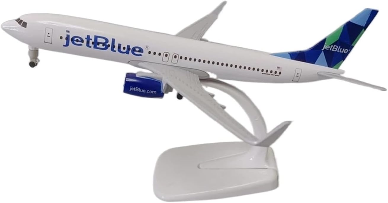 20cm Fit for Air Jet Blue JetBlue Airlines Boeing 737 B737 Airways Die Cast Airplane Model Collectible Hobby Playgame Kit