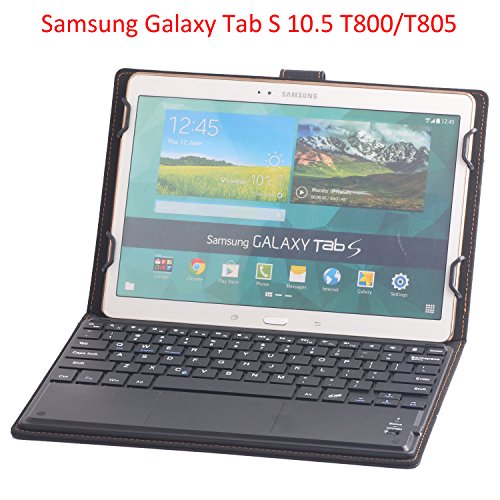 Galaxy Tab 4 10.1 Touchpad Keyboard Case, Galaxy Tab 3 10.1 Touchpad Keyboard Cover, Universal Trackpad Bluetooth Keyboard Cover For Samsung Galaxy Tab 3 10.1 P5200 And Galaxy Tab 4 10.1 T530 (Black) #TOP2
