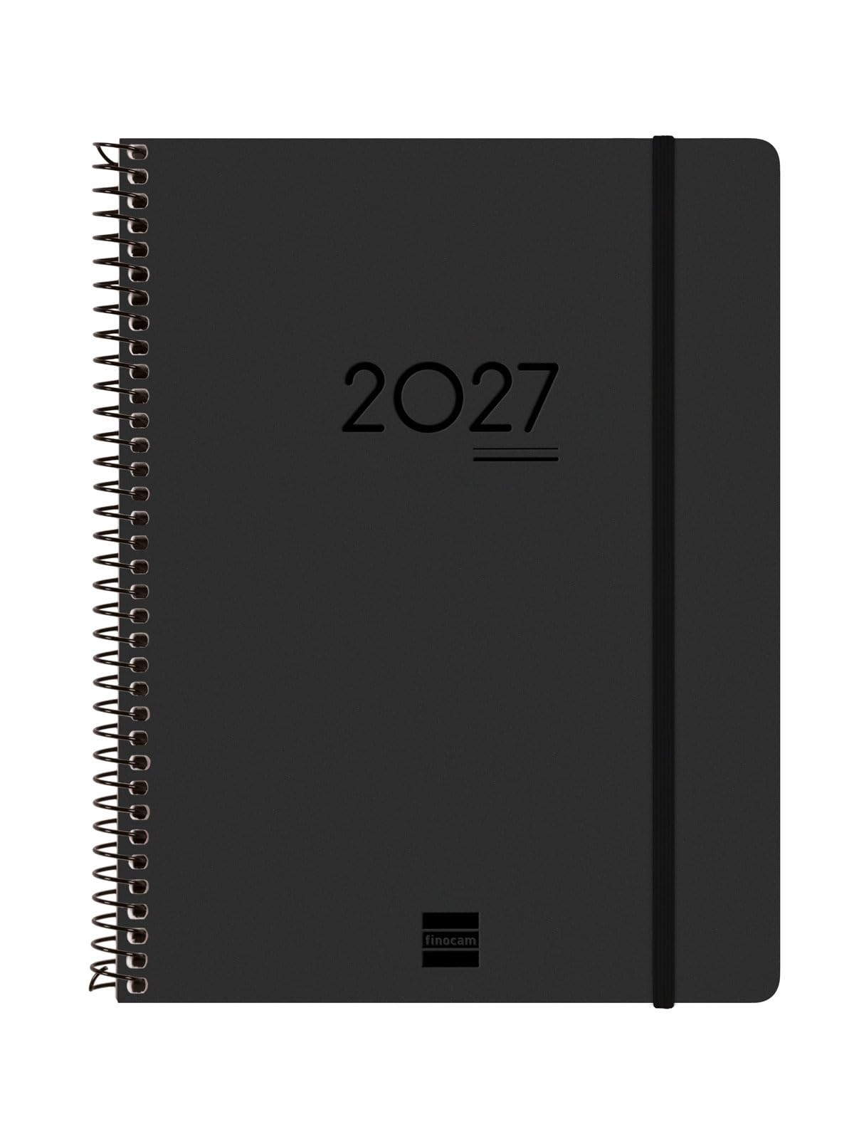 Finocam Ikon Weekly Planner 16-Month | Weekly View Vertical Layout · September 2026 to December 2027 | Black · International - Week-to-View Diary
