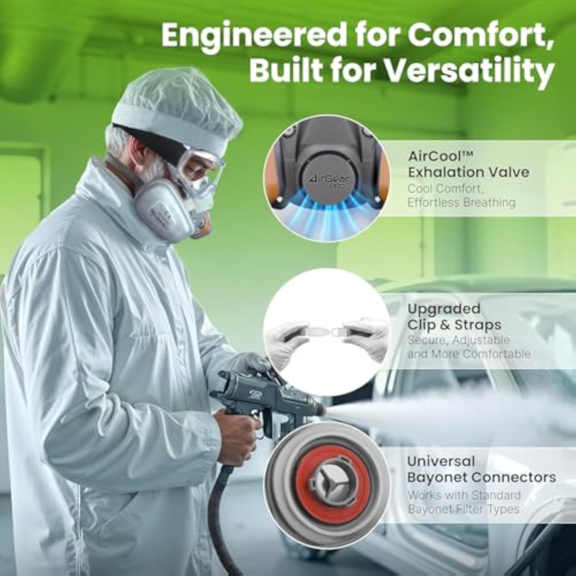 Full Face Gas Mask for Chemical & Fire Safety