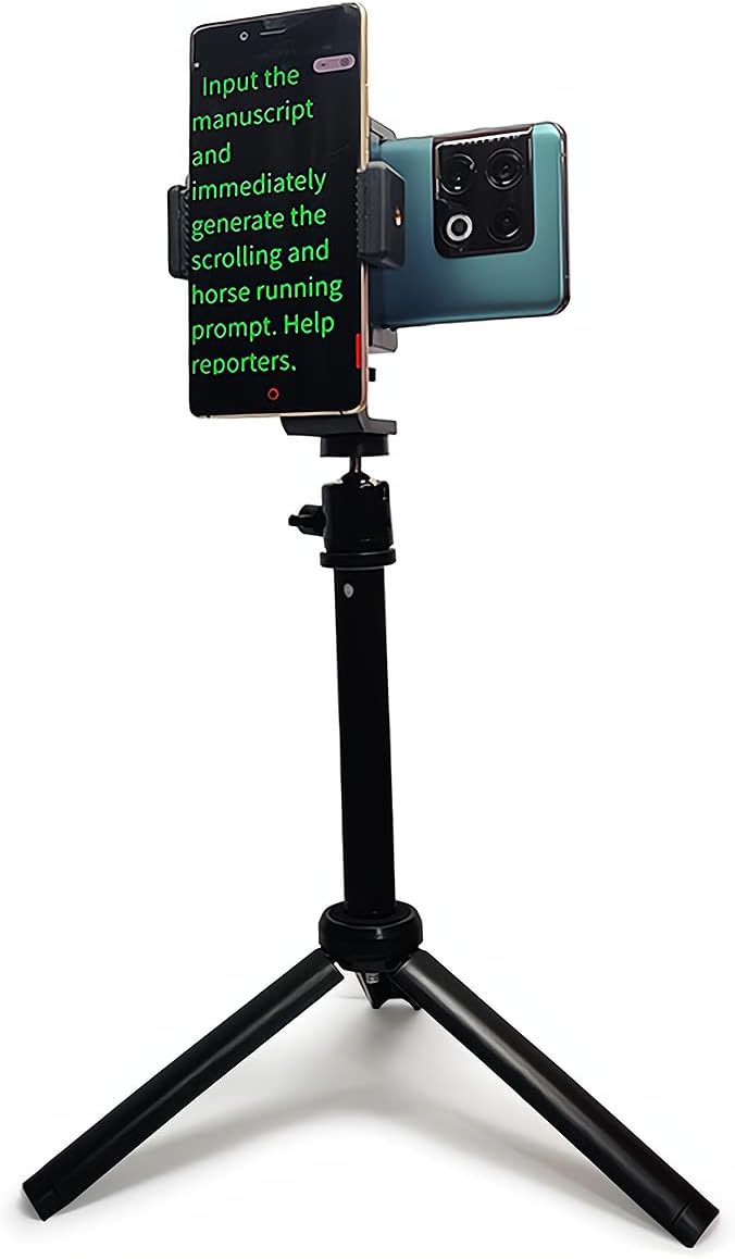 Teleprompter iPhone & Android, Double Phone Holder for Video Recording, Neewer Teleprompter Kit, The Collapsing Design Allows for Easy Storage and Transport 20" Desk Version Strengthened