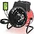 Greenhouse Heater with Thermostat - Fast Heating, Grow Tent Heater, Greenhouse Fan, Portable Outdoor Heater for Green House, Grow Tent, Flower Room, Overheat Protection (Red)