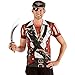 Faux Real Men's Swashbuckler Pirate Halloween T-Shirt, Multi, Large