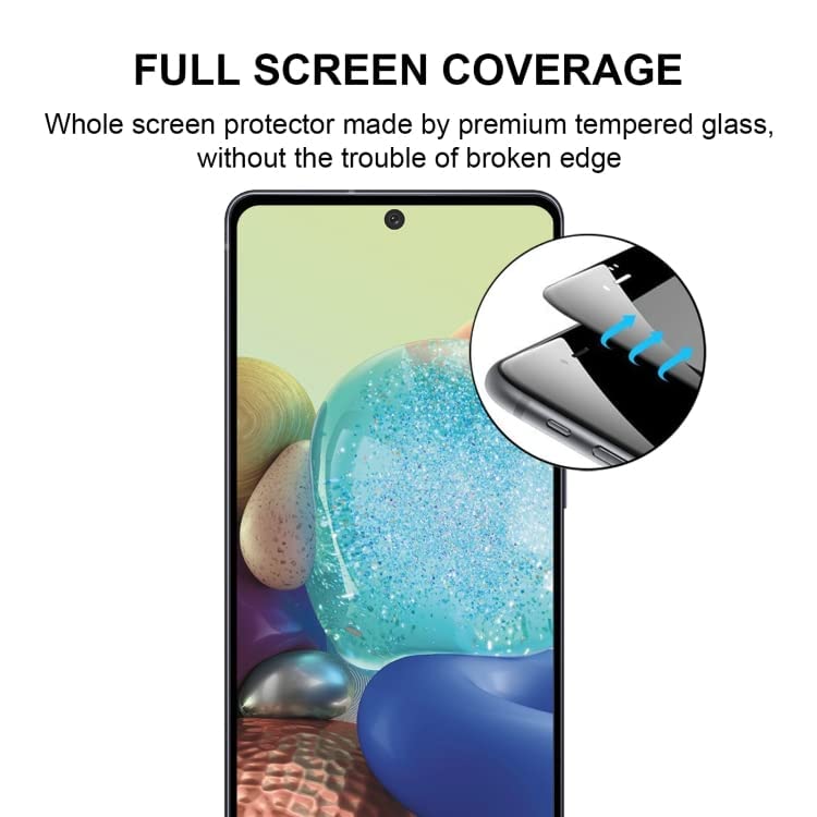 Image of OCTRIX Tempered Glass Screen Protector Compatible For Samsung Galaxy Note 10 Lite (Full Screen Coverage (Except Edge to Edge) and Free Complete Easy Installation kit - by blackwik