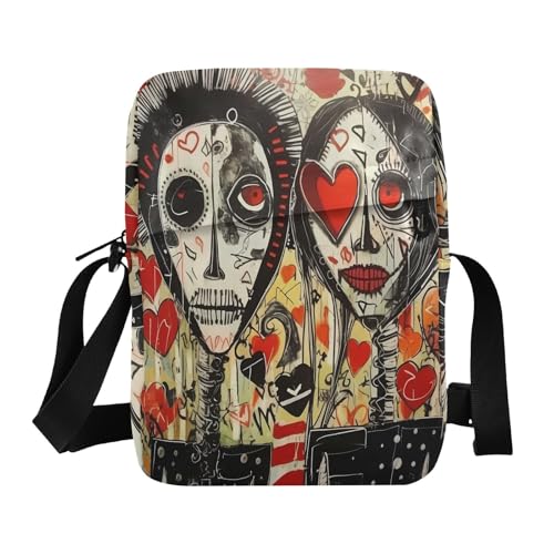 cute messenger bag Small Crossbody Bags For Women Shoulder Handbags Adjustable Strap for outdoor sports outdoor sports- Gothic Black