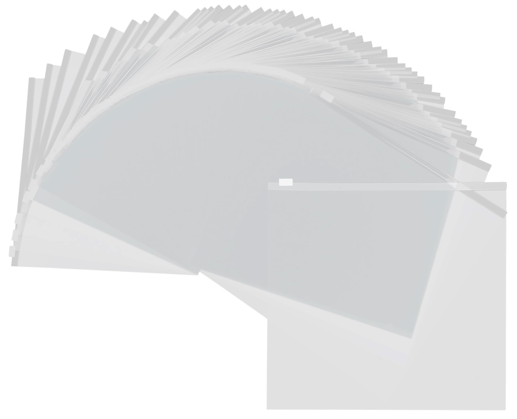 Set of 100 Plastic Poly Bags with Slider Closure for Clothes & Fabrics, 3 Mil (Clear, 14 X 14