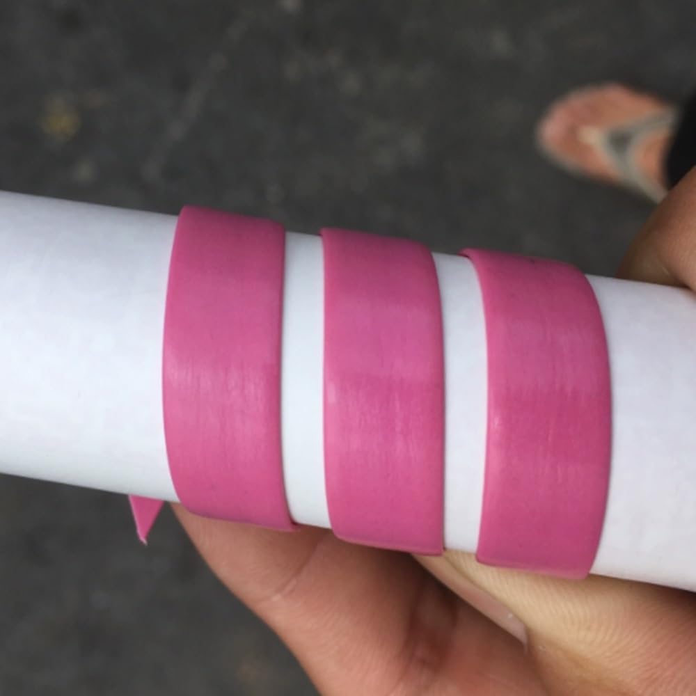Schwarzes synthetisches Rattan-Reparaturmaterial, 213 Fuß flaches Korbgeflecht-Set, 0,04 Zoll dick, wetterfestes PE-Rattan, 1 Stück(Pink)