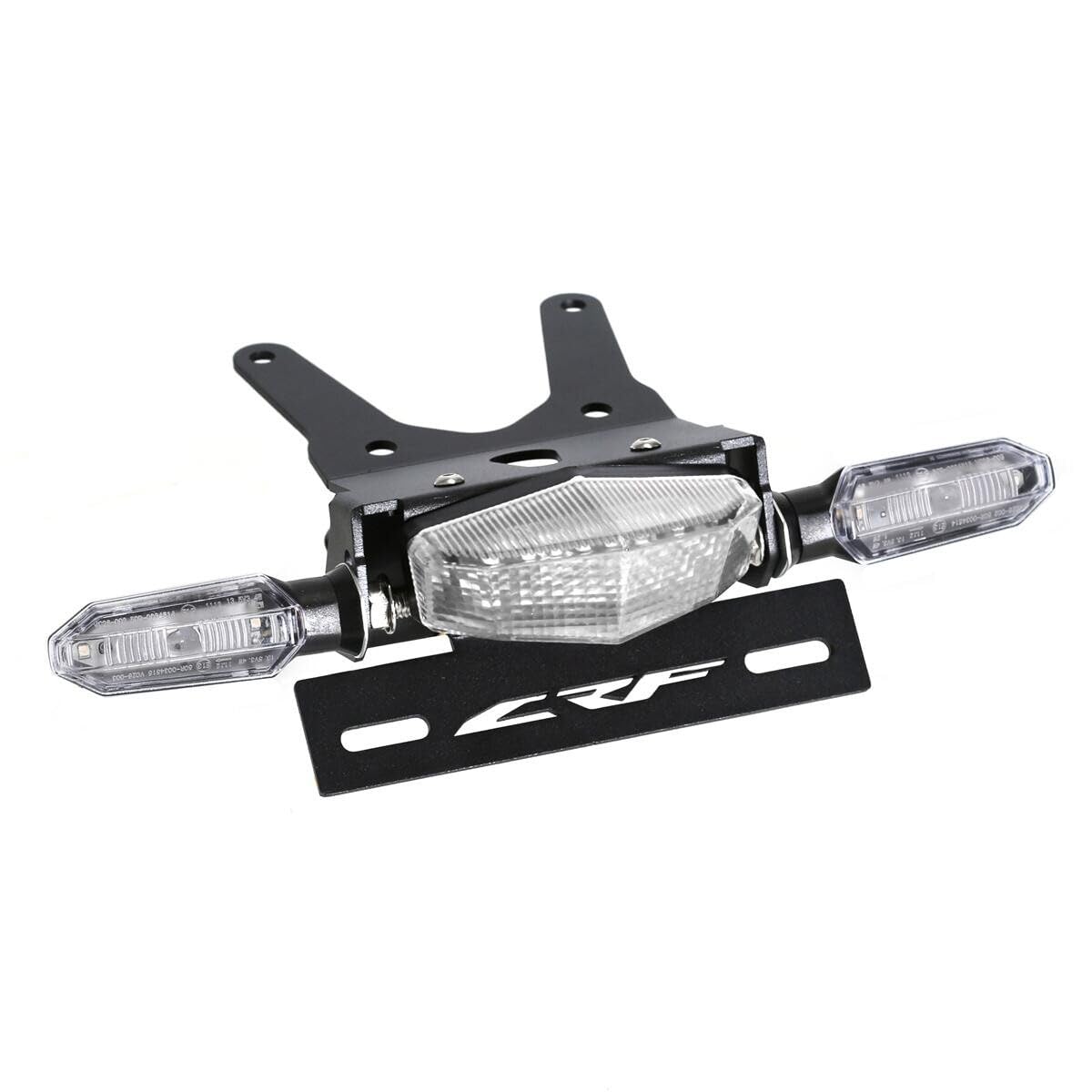 Kennzeichenträger-Set für CRF250L/CRF250L Rally (2013-2020)-Heckumbausatz inkl. LED-Rücklicht/Bremslicht,Blinker,Kennzeichenbeleuchtung & Heckkotflügel-Entferner, Heckaufräumfunktion (Transp.-Transp)