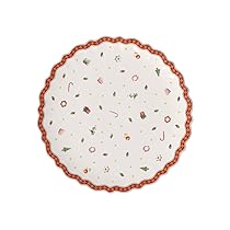 Villeroy & Boch – Toy’s Delight Alzata per Torte Rosso e Bianco, Adatto per Microonde, Natale Piatto Torta, Piatto Toys Delight, Alzatina Torta, Decorazioe Natalizie, Porcellana Premium