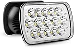 Nilight - 20015H LED Headlights 2Pcs 45w 7x6 5x7 Rectangular Hi/Lo LED SeaLED Beam H6054 6053 6052 5054 Headlamp Replacement for Jeep Wrangler YJ XJ MJ Chevy