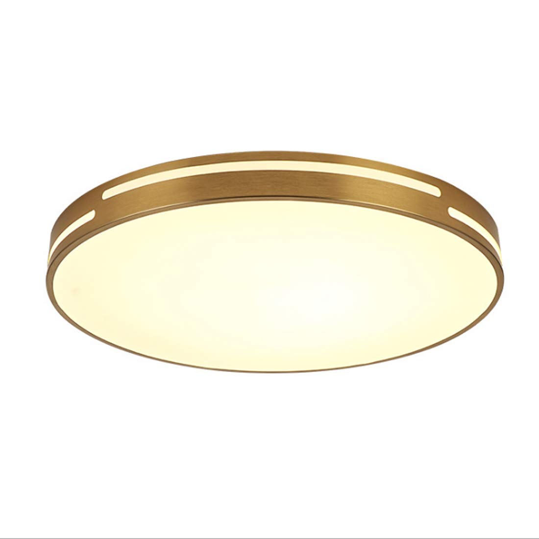 Lampa sufitowa do sypialni rustykalny mosiądz LED vintage sypialnia ściemnialna jadalnia kuchnia schody akrylowy klosz biały Ø40 cm